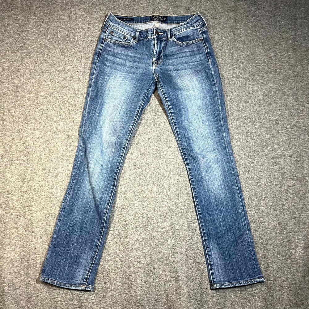 Lucky Brand Sweet'N Straight Women's 4/27 Faded Blue Stretch Denim Jeans Mom